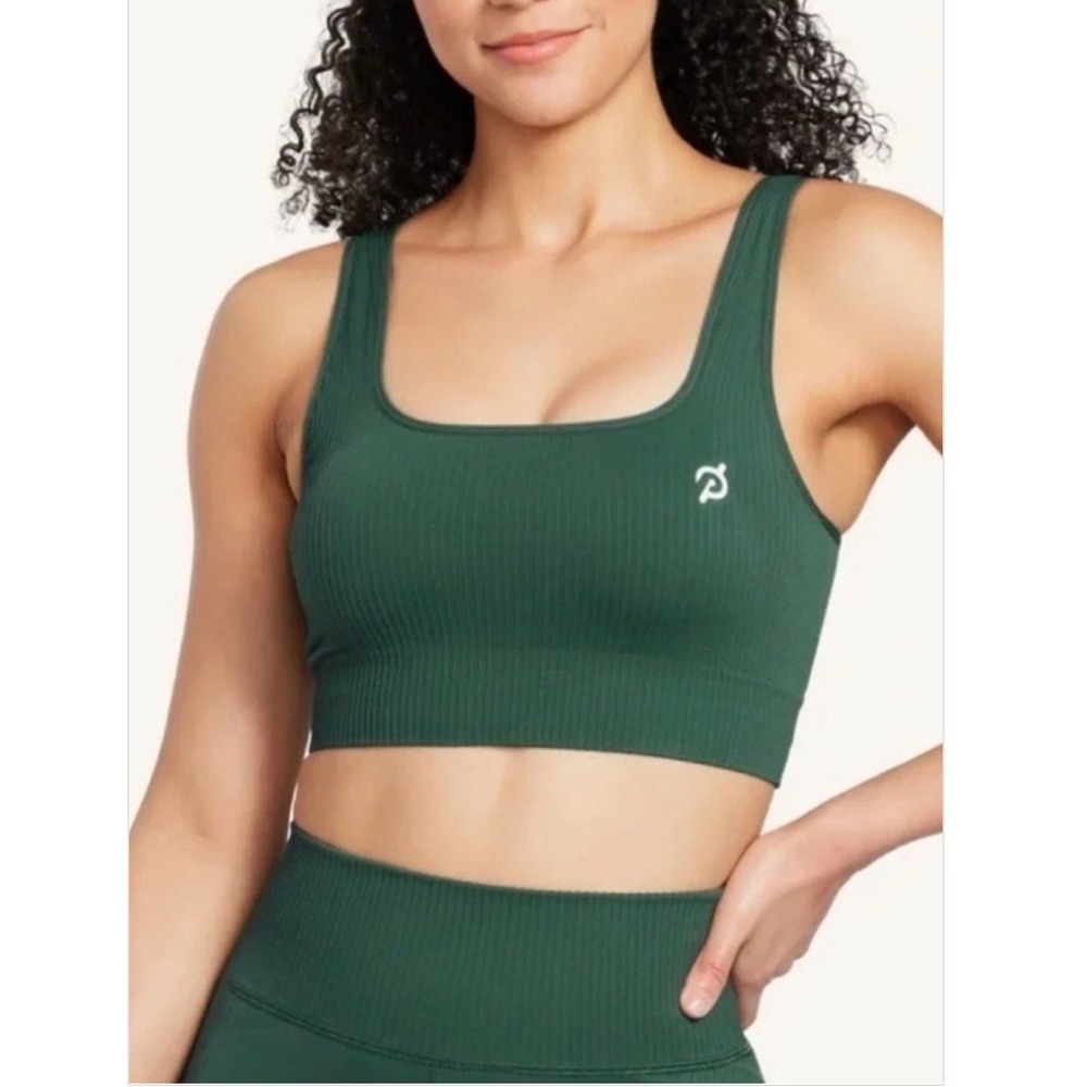 Peloton Seamless Low Impact Sports Bra Women's M/L Green Pilates Princess
